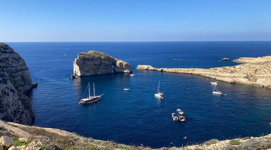 Dwejra Bay in Malta Dwejra Bay in Malta