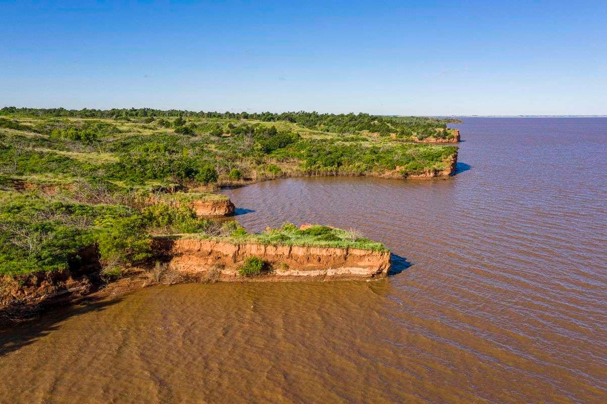 Great Salt Plains State Park in USA, Midwest