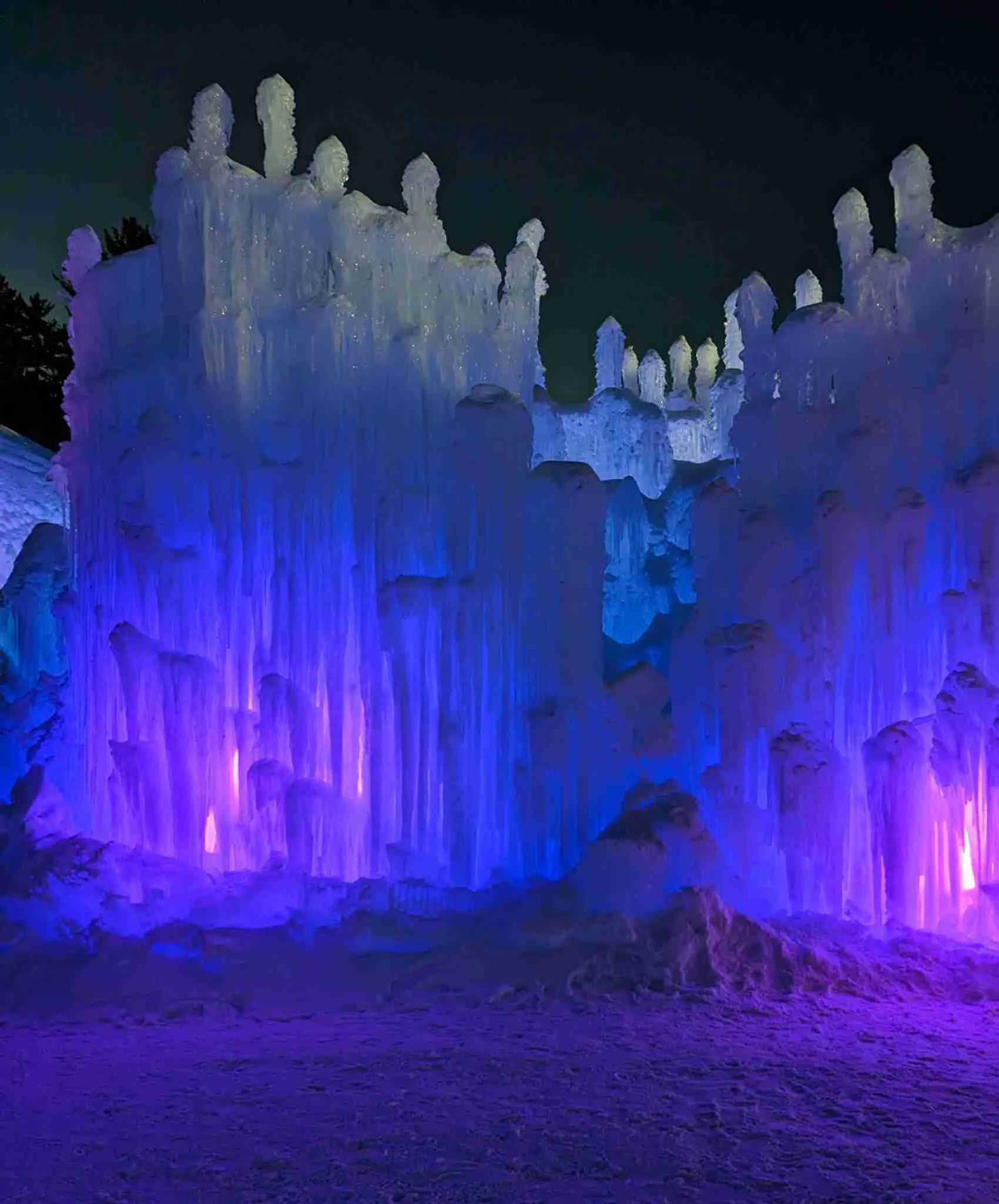 Ice Castles New Hampshire in USA Northeast