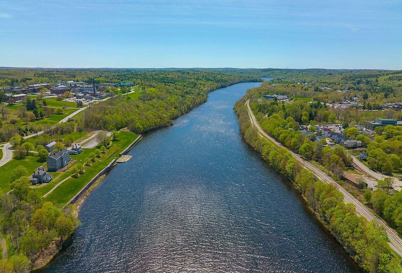 Kennebec River in USA Northeast