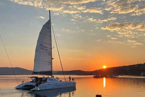 Knysna Lagoon Sunset Boat Tour in South Africa Knysna Lagoon Sunset Boat Tour in South Africa