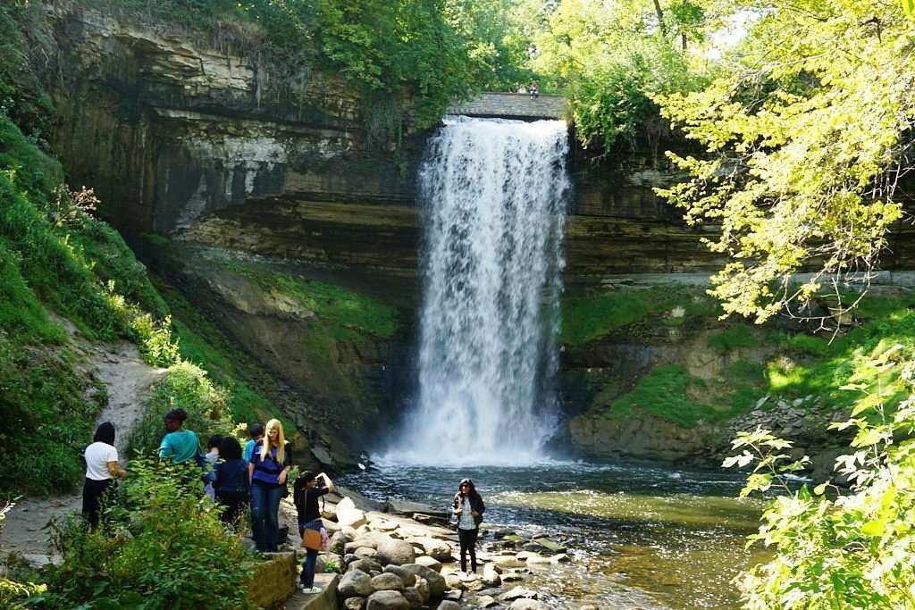 Minnehaha Falls in USA Midwest
