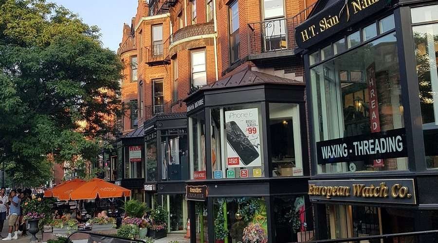 Newbury Street in USA Northeast