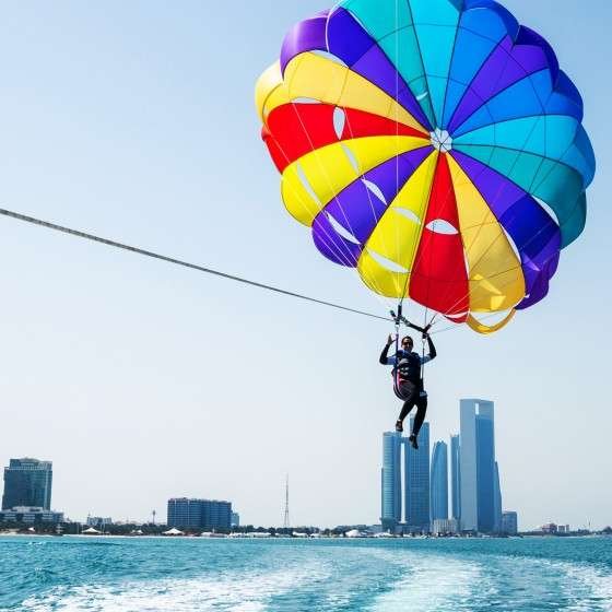 Parasailing at Corniche Beach Parasailing at Corniche Beach