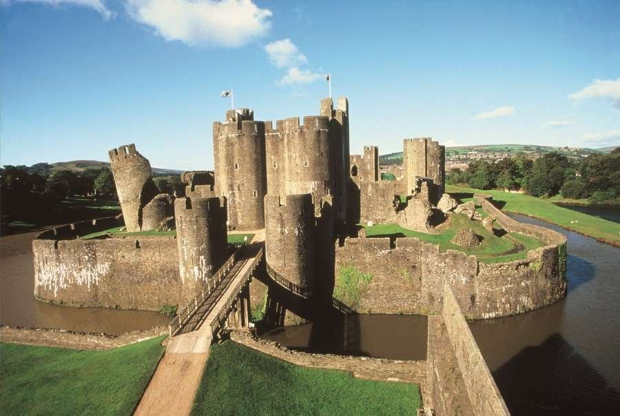Caerphilly Castle in Wales Caerphilly Castle in Wales