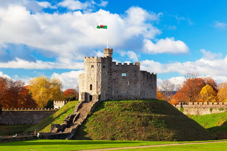 Cardiff Castle in Wales Cardiff Castle in Wales