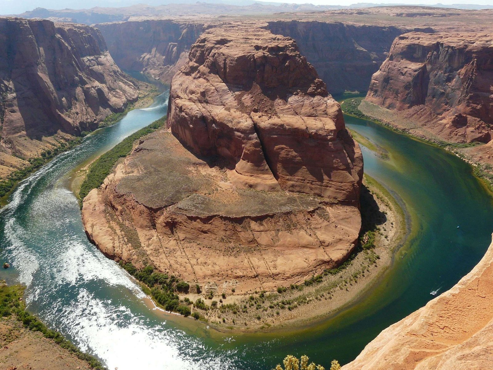 horseshoe-bend-page-arizona-colorado-river-86703-86703 Stunning aerial view of Horseshoe Bend, Arizona with the Colorado River carving through the canyon.